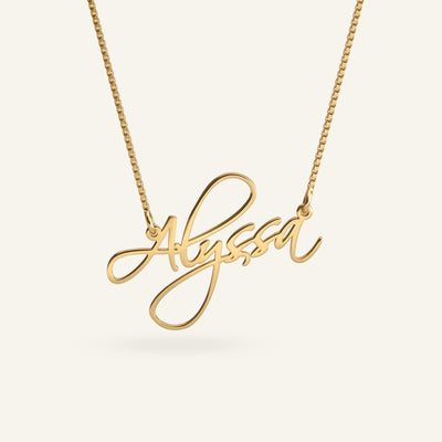 Personalized Script Name Necklace